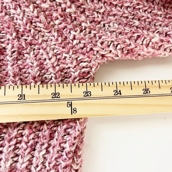 J. Crew Point Sur Pink Marled Cropped Turtleneck Sweater Pullover - Size Large - Picture 5 of 6